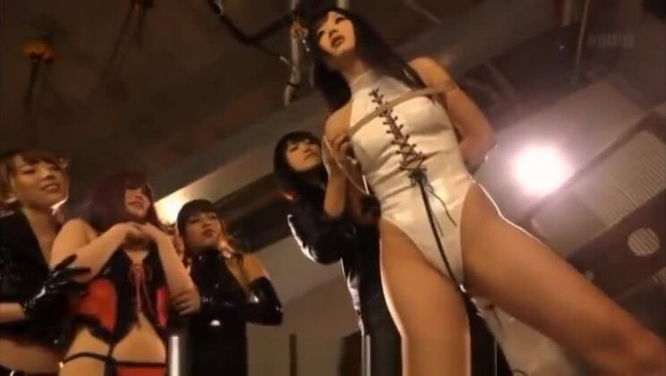 Charming oriental whore in ultra glam fetish fun