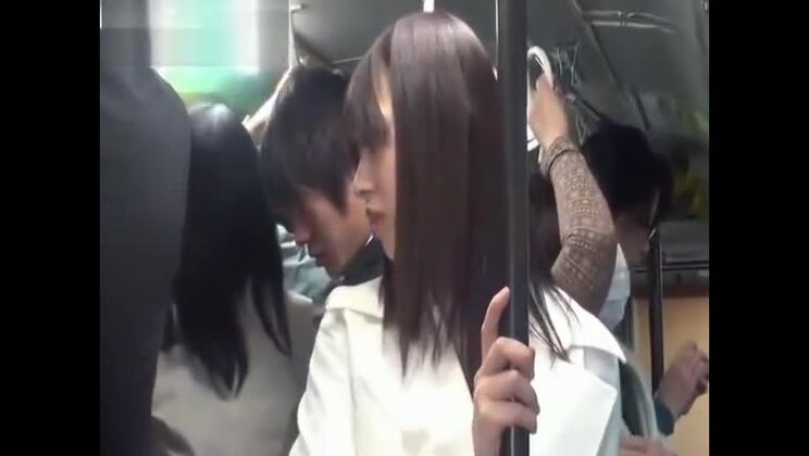 Admirable Japanese maried female in public place