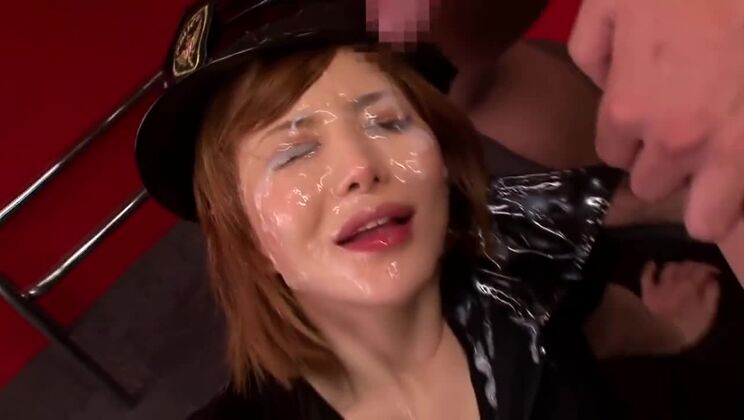 Snazzy asian girl is in love with bukkake