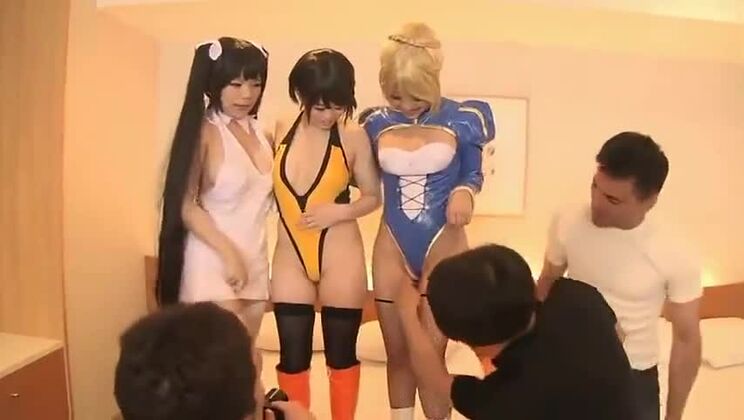 Gorgeous breasty Japanese gal having a hot XXX cosplay experience