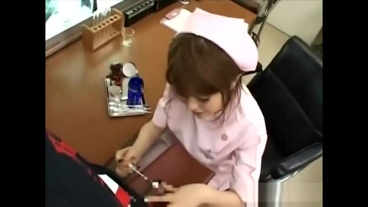 Japanese nurse collecting sperm