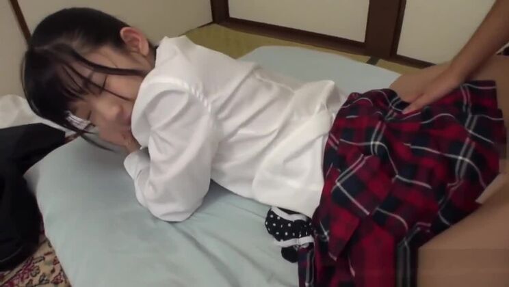 Petite Yuna Himekawa Fucked In Her Uniform Flat Chested Teen Who Gets Face Full Of Cum